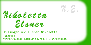 nikoletta elsner business card